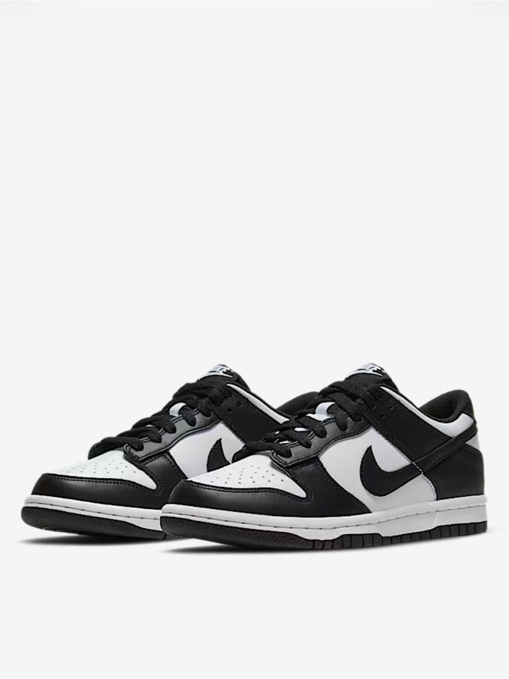 Nike Kids Black and White Low Top Sneakers - Pandas